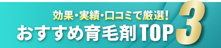 おすすめ育毛発毛剤TOP3